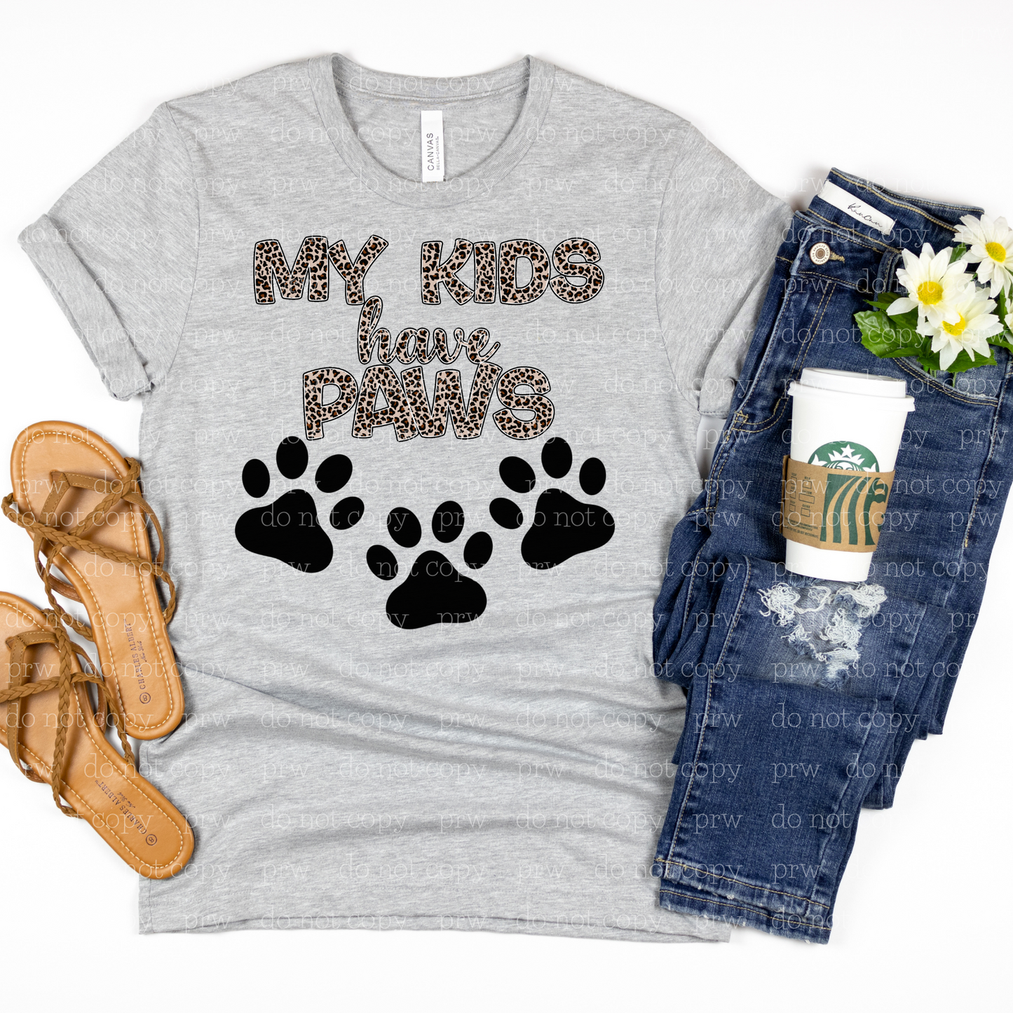 19-03 My kids have paws Completed Tee