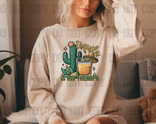 21-13 Tequila Is My Therapy Completed Tee