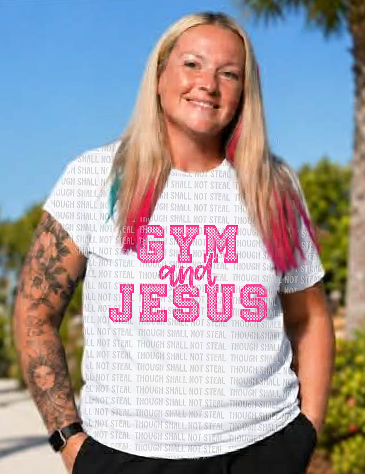 D-219 Gym and Jesus (Choose Color) tee