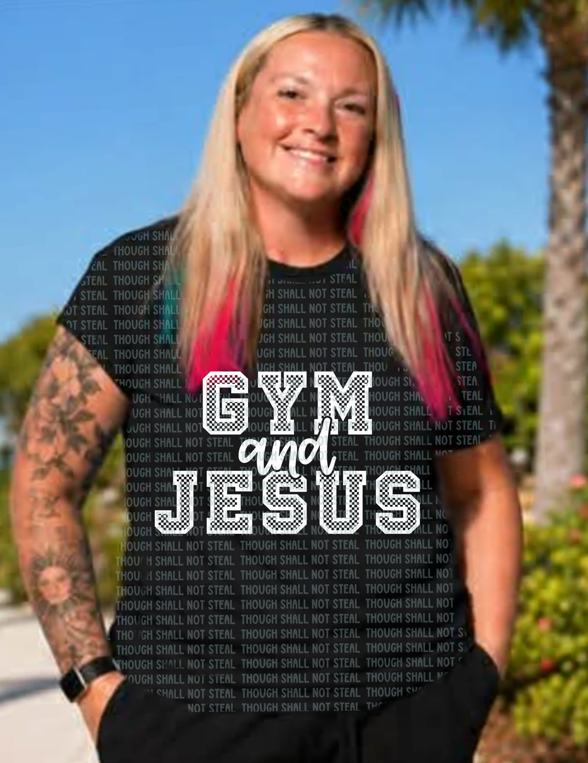 D-219 Gym and Jesus (Choose Color) tee