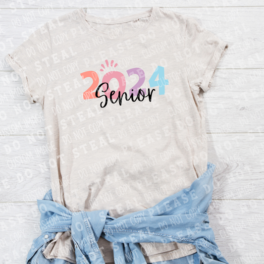 22-45 Senior Pastel Script Completed Tee