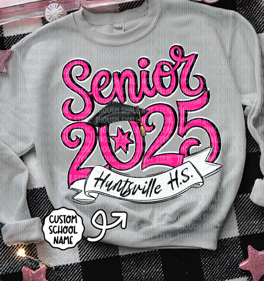 22-53 H Pink - Senior 2025 tee