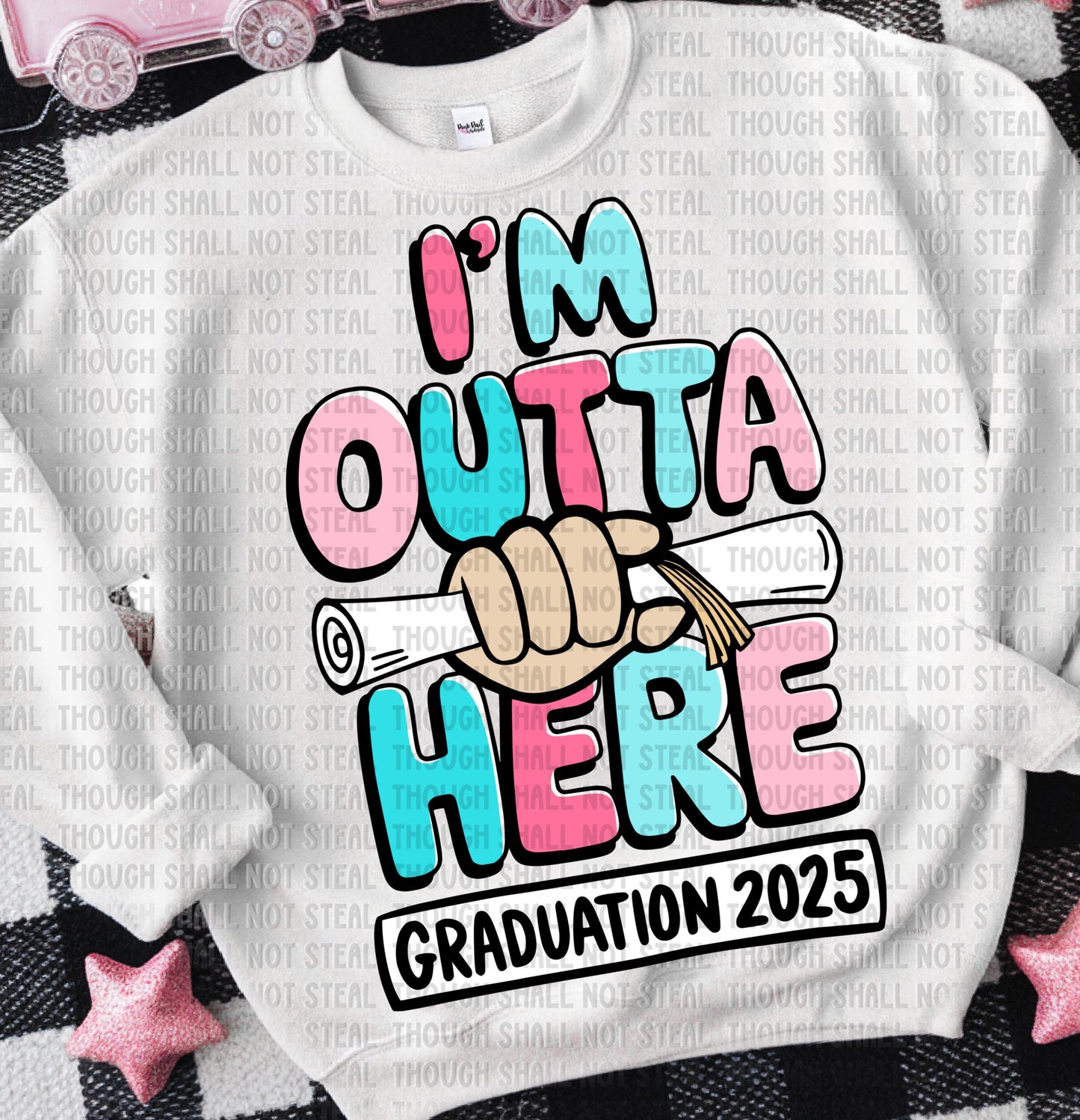 22-55 C light skin - Feminine- I'm Outta Here tee