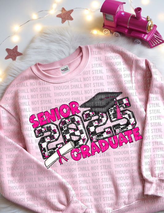 22-56 B Senior 2025 Graduate - Pink tee