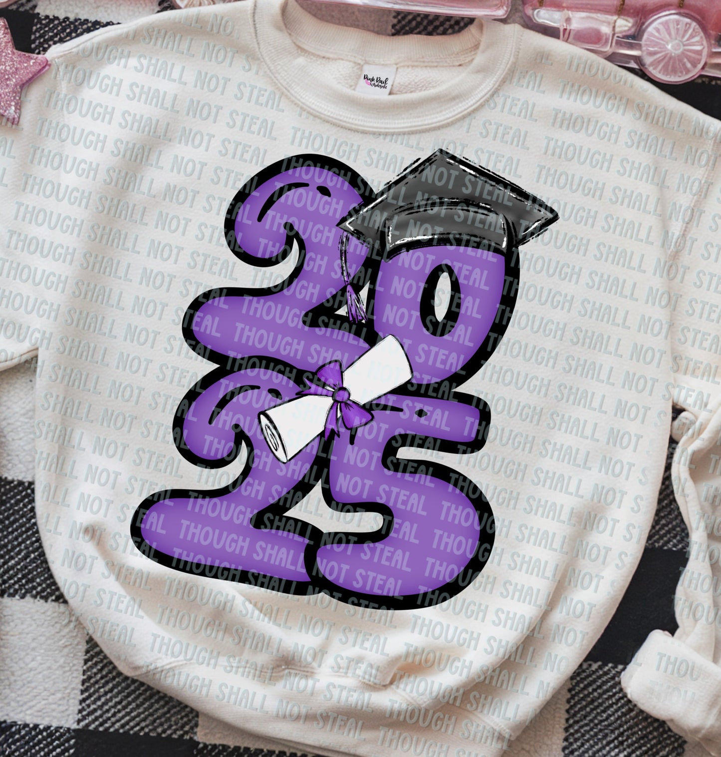 22-57 G 2025 - Bubble Numbers - Purple tee