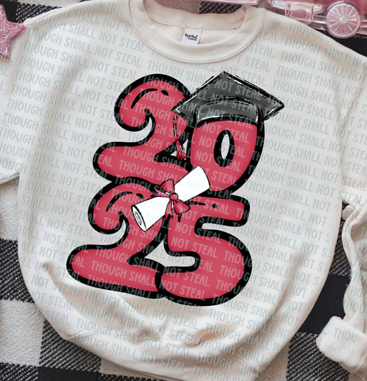 22-57 J 2025 - Bubble Numbers - Cardinal tee