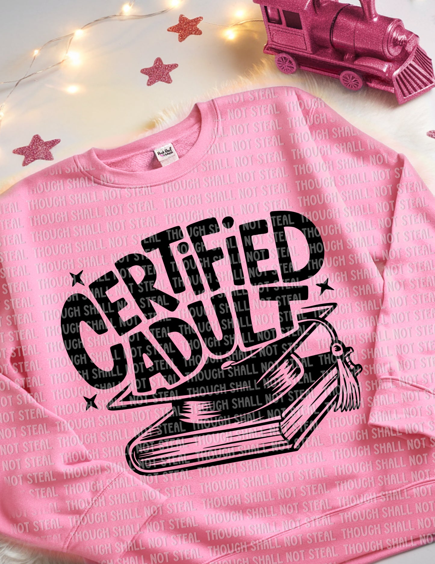 22-62 A Certified Adult - Black tee