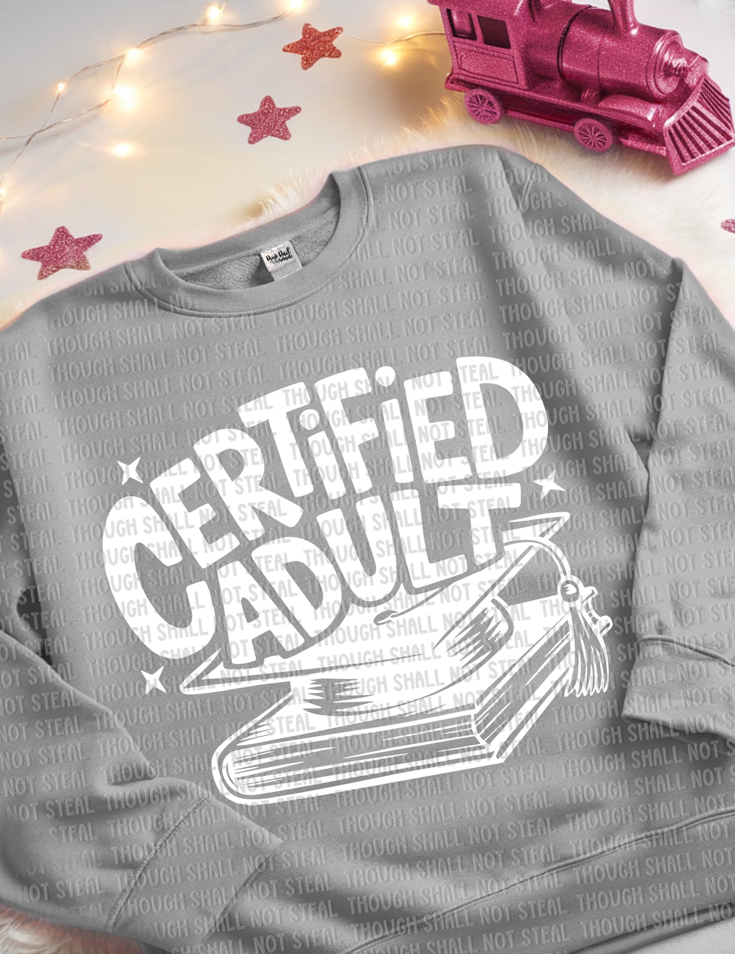 22-62 B Certified Adult - White tee