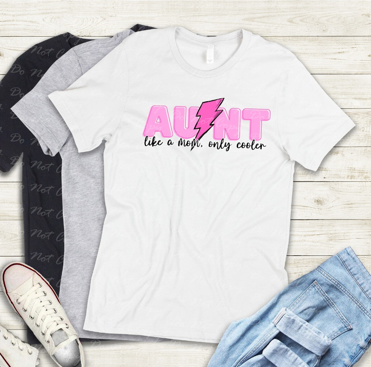23-02 Aunt - Like A Mom Only Cooler - Pink Tee