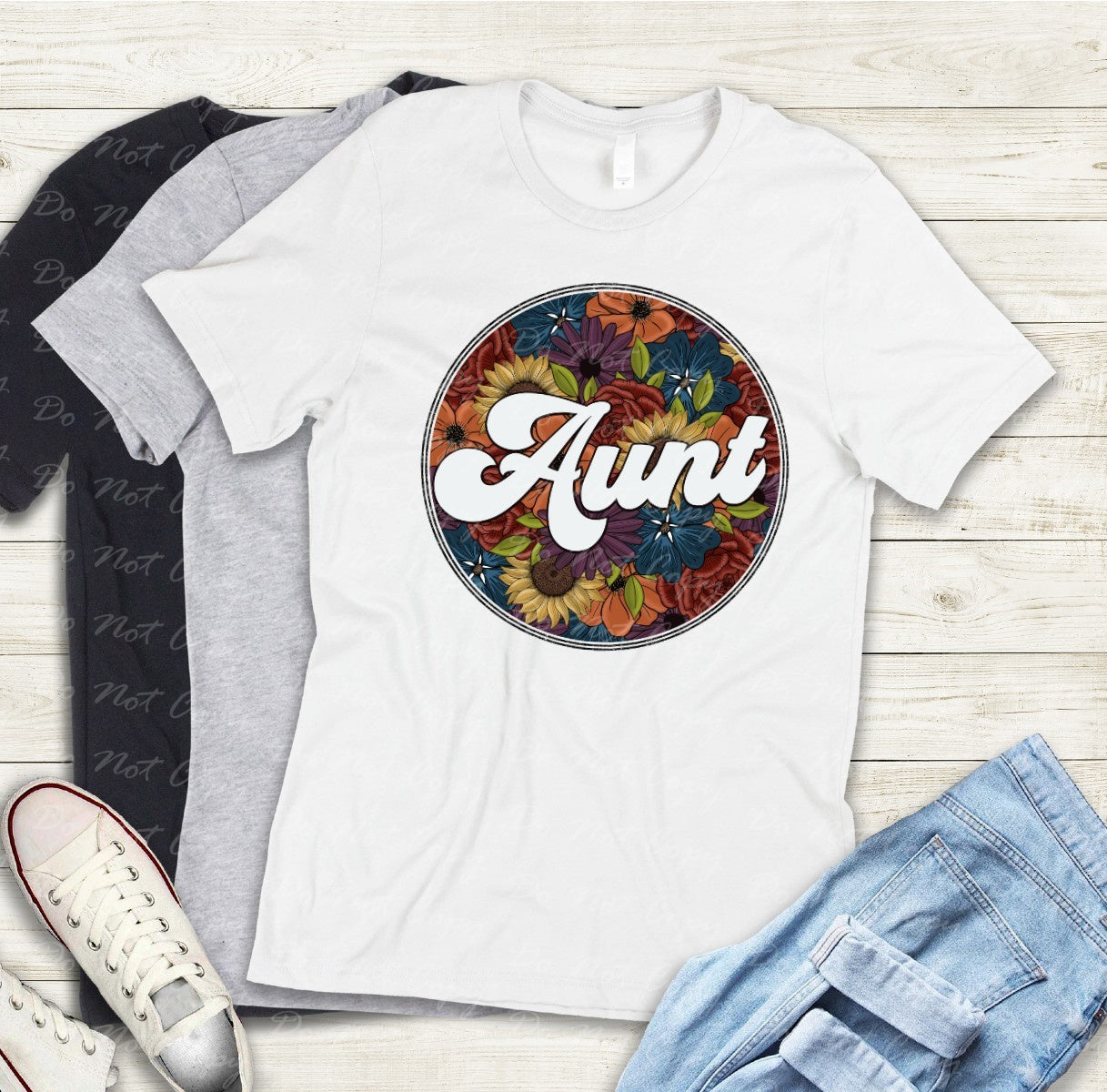 23-05 Aunt Floral Circle Tee