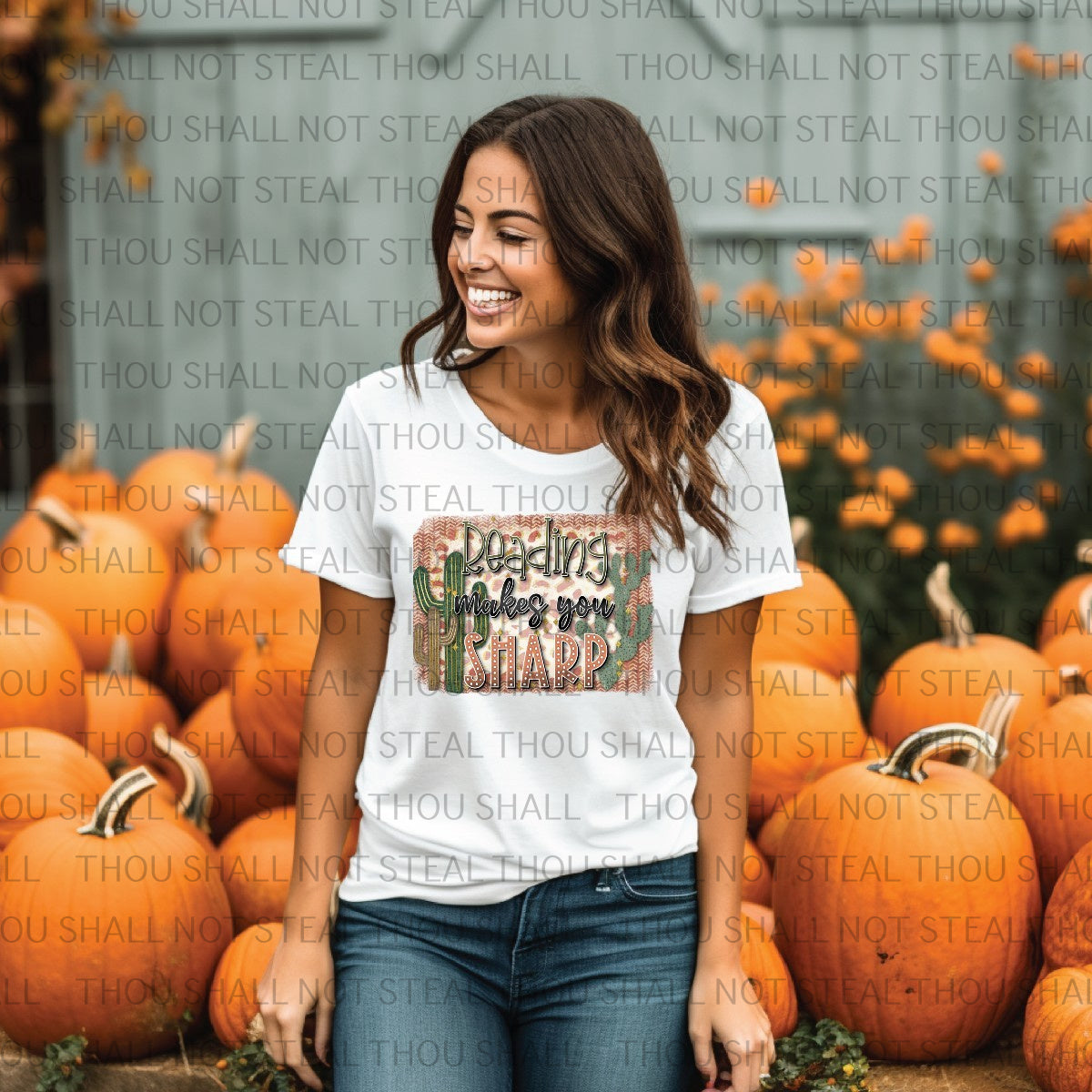 24-41 Reading Makes You Sharp tee