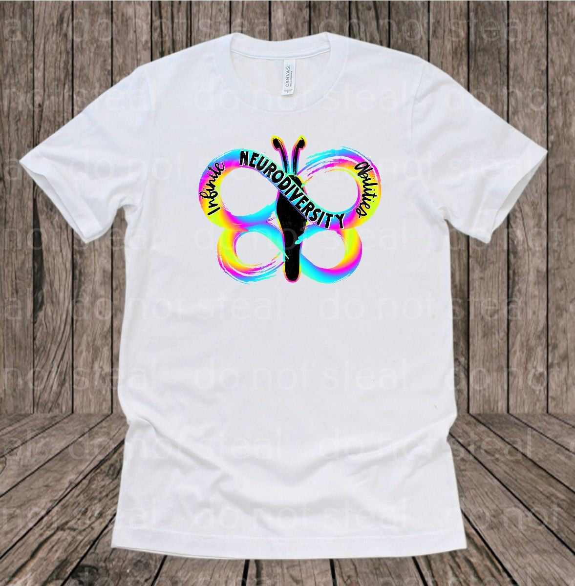 26-115 Neurodiversity Infinite Abilities - Butterfly Completed Tee