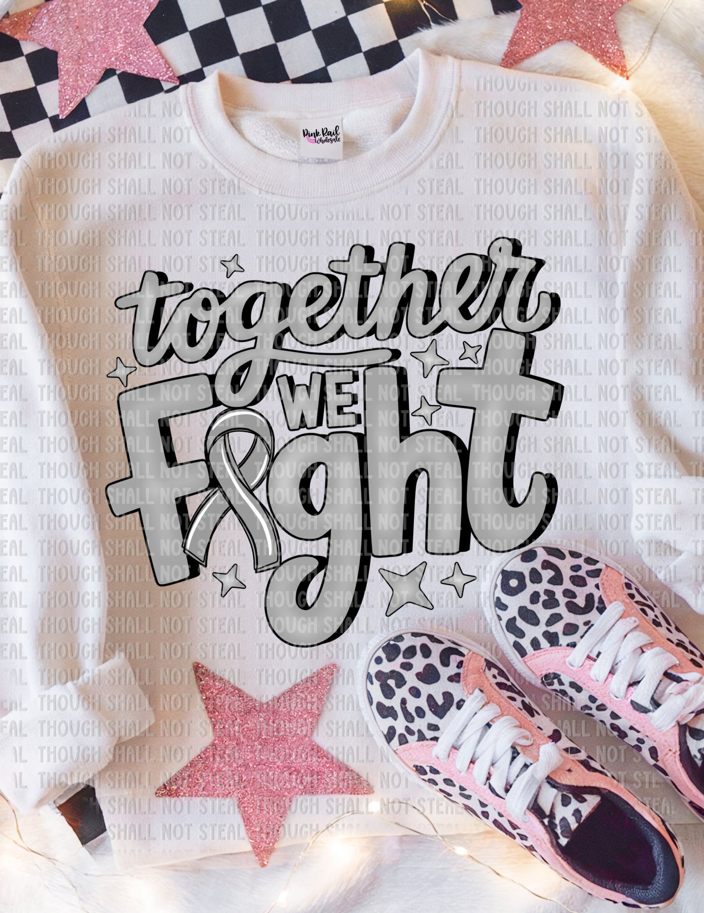 26-131 Gray - Together We Fight Tee