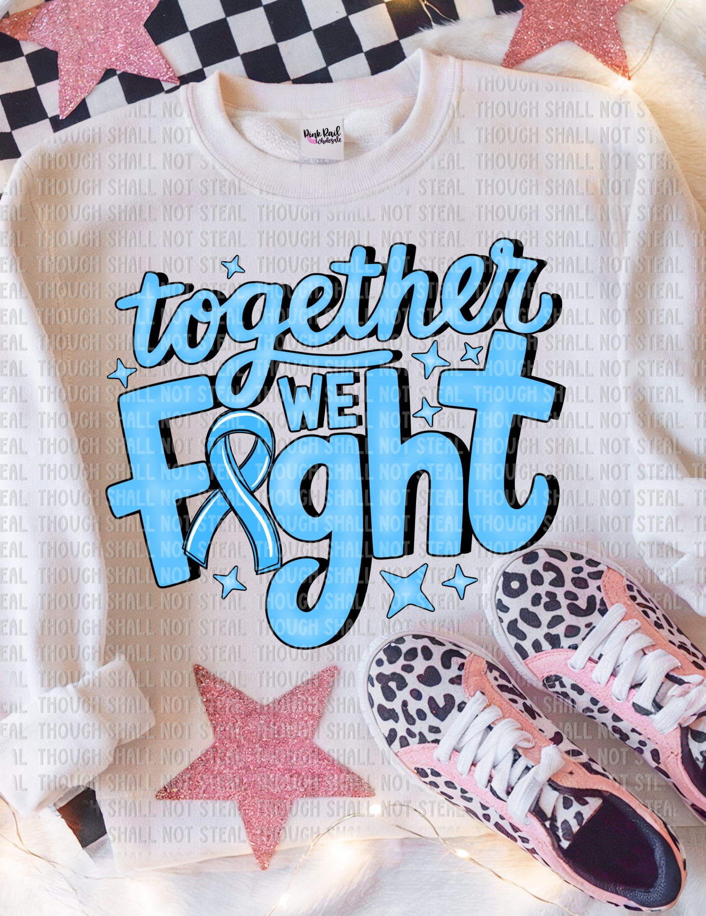 26-133 Light Blue - Together We Fight Tee
