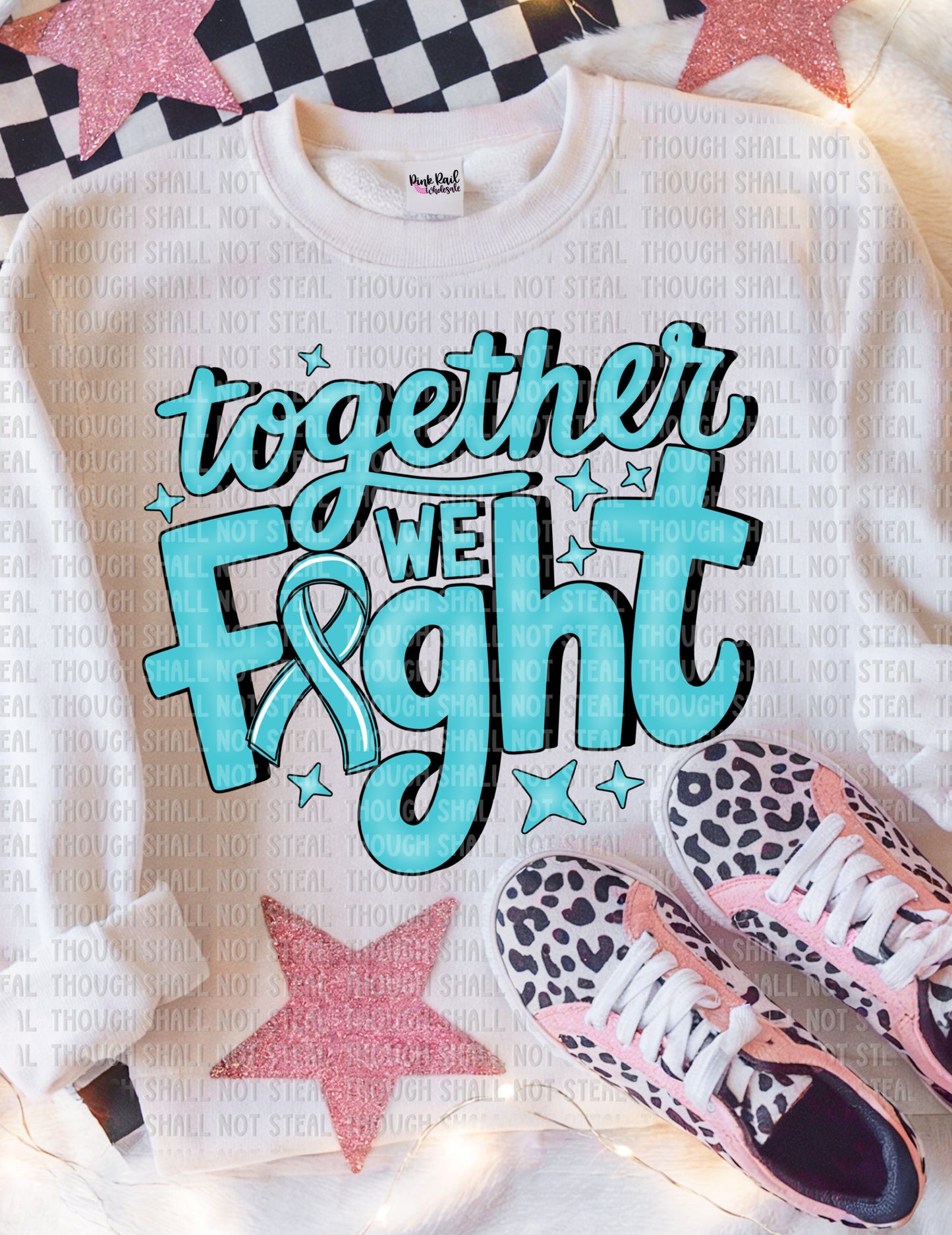 26-137 Teal - Together We Fight Tee