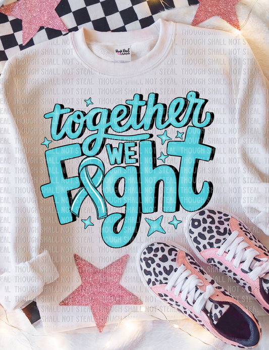 26-137 Teal - Together We Fight Tee