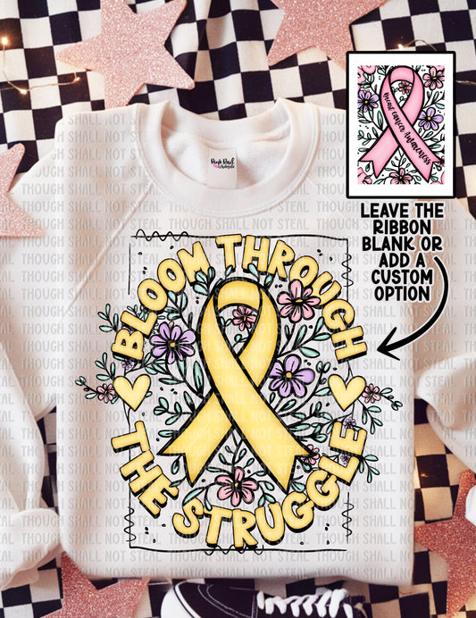 26-151 Bloom Through The Struggle - Yellow Ribbon Tee