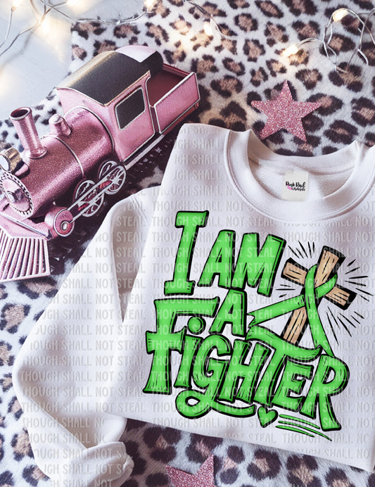 26-154 Green - I Am A Fighter Tee