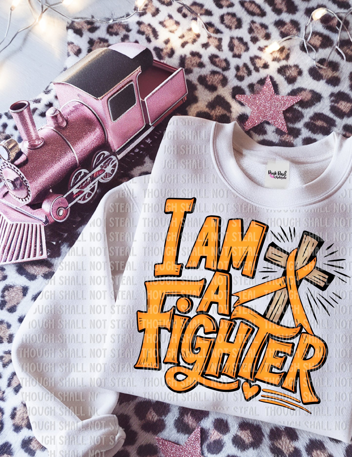 26-156 Orange - I Am A Fighter Tee