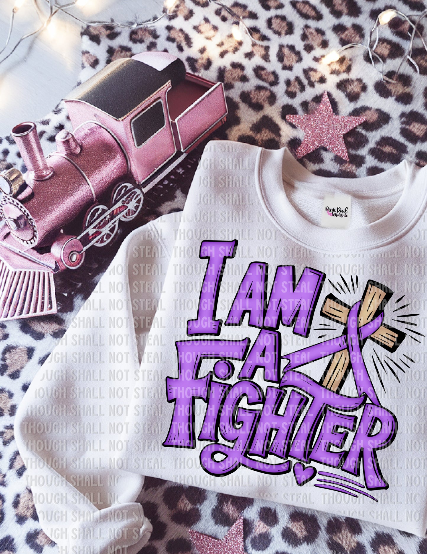 26-157 Purple - I Am A Fighter Tee