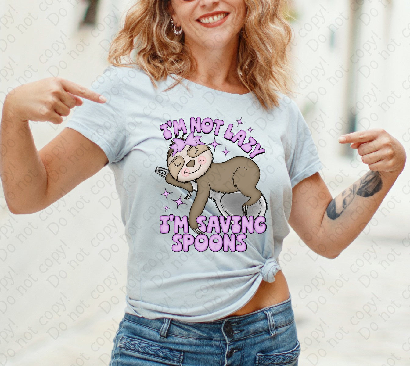 26-126-179 I_m not Lazy I_m Saving Spoons Tee