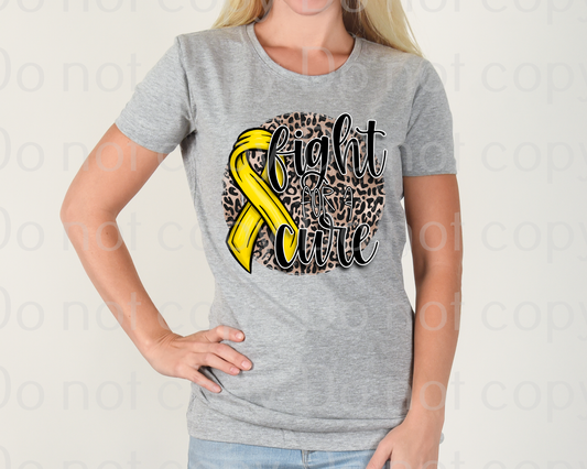 26-24 Fight For A Cure Yellow Ribbon Completed Tee