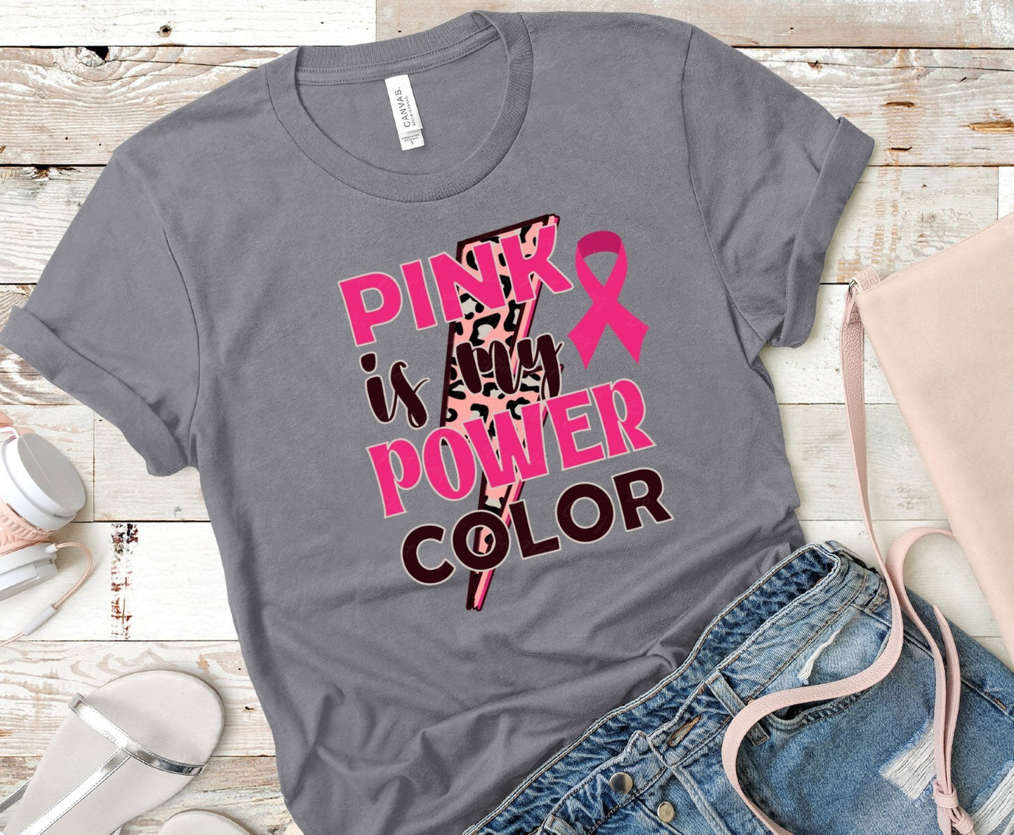 45-86 Pink is my Power Color Tee