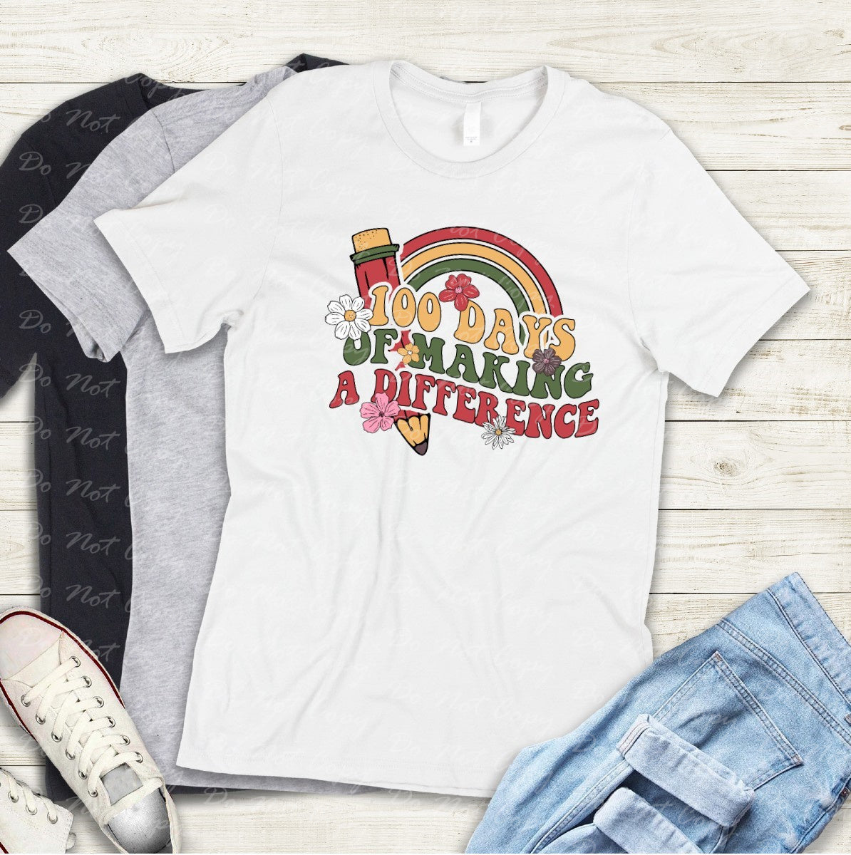 27-12 100 Days Of Making A Difference Tee