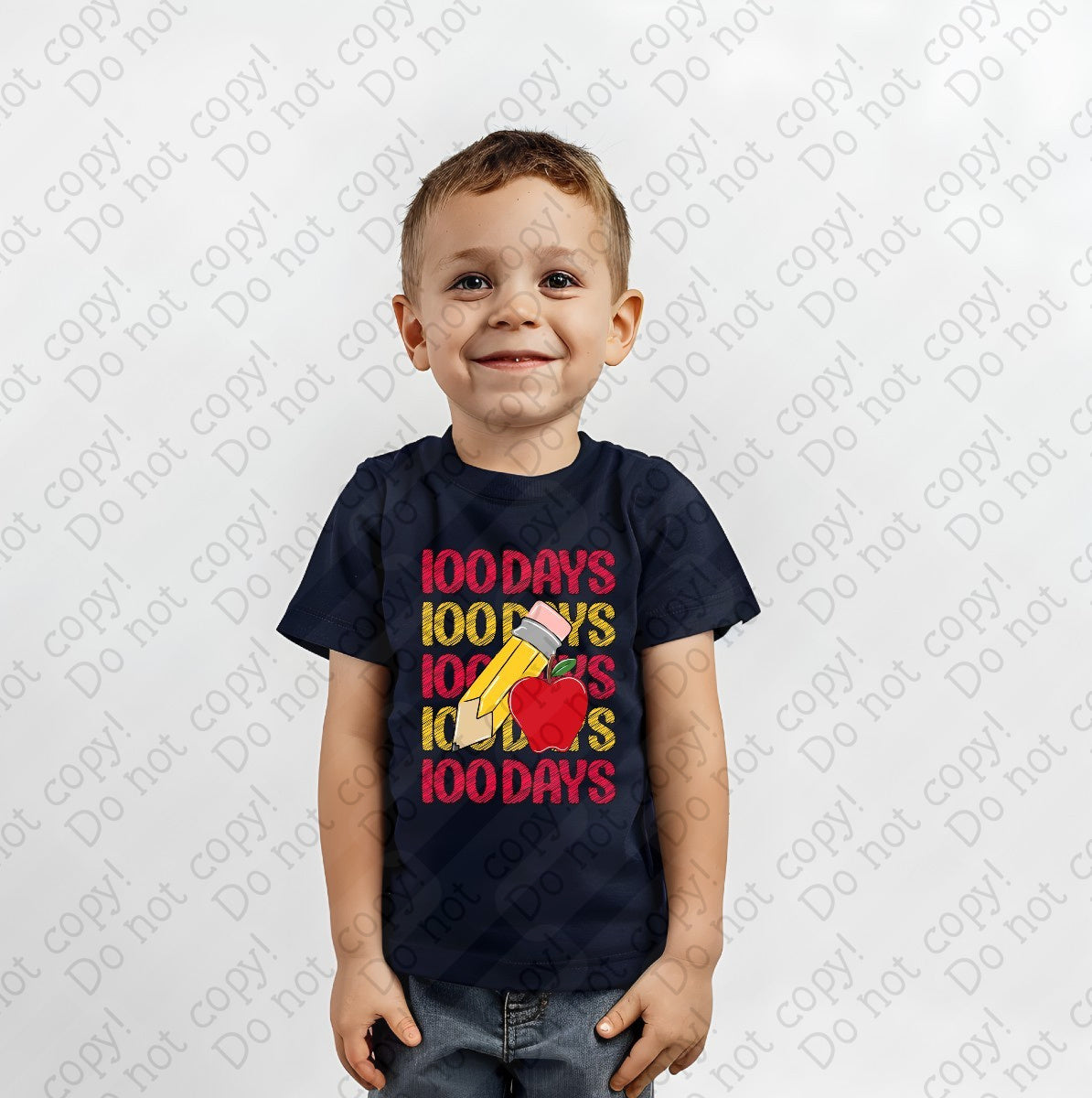27-56 A Boy - Pencil 100 days tee