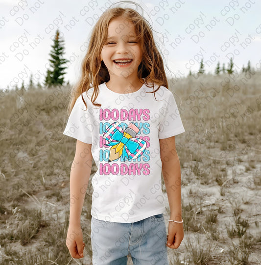 27-56 B Girl - Pencil 100 days tee