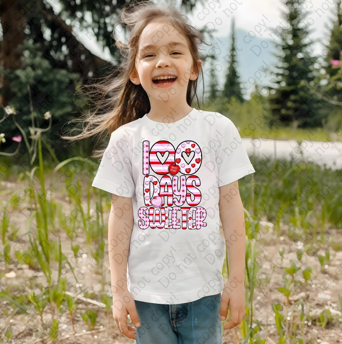 27-59 A Girls - 100 days sweeter tee
