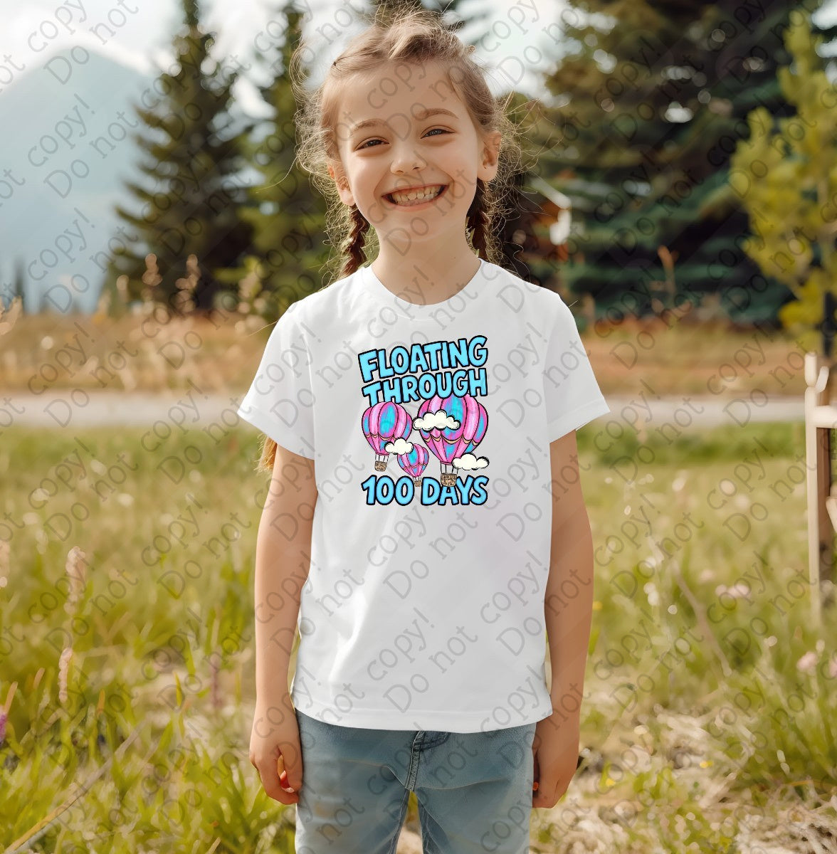 27-60 B Girl -Floating through 100 days tee
