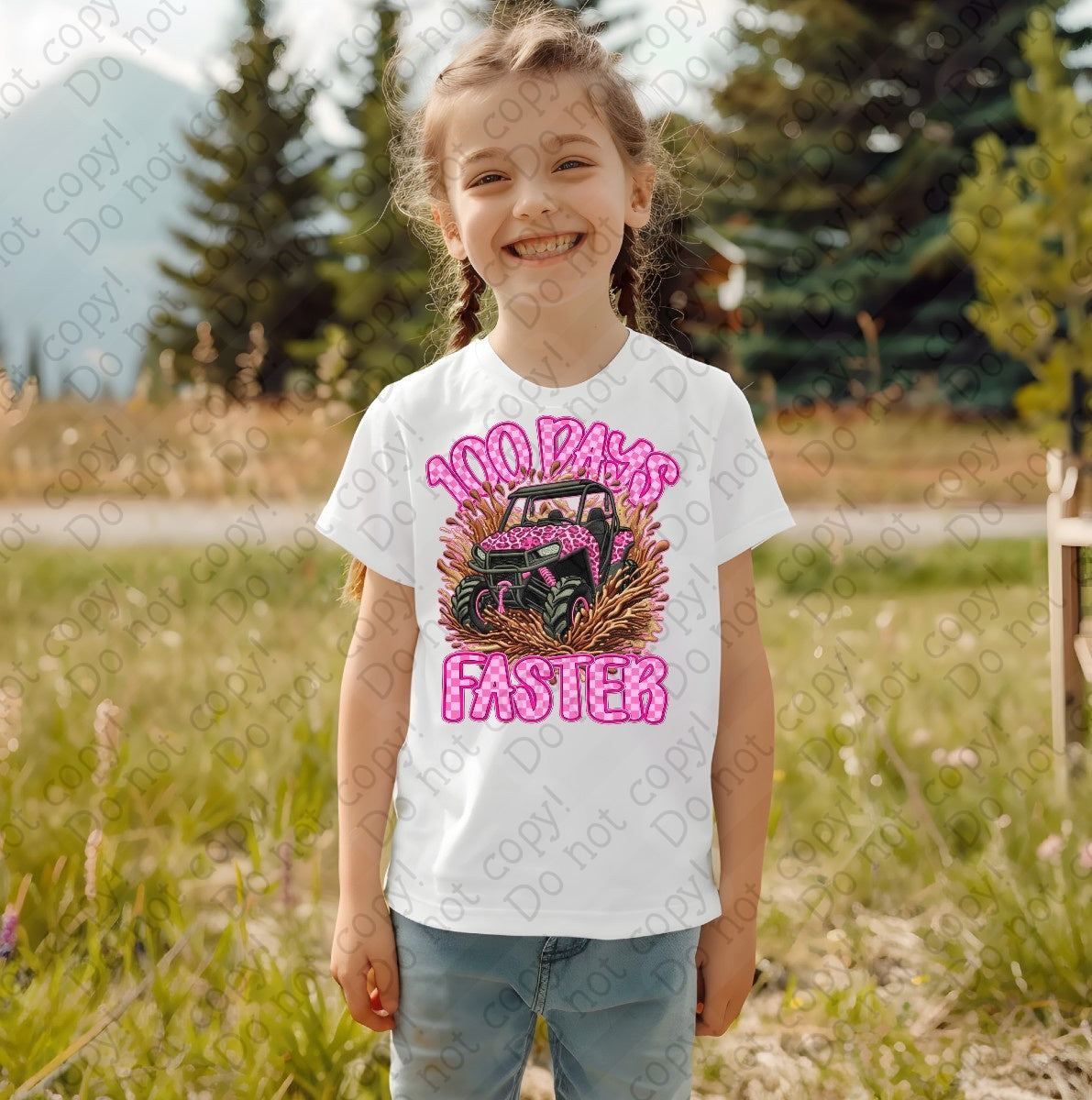 27-62 B Girls - 100 days faster tee