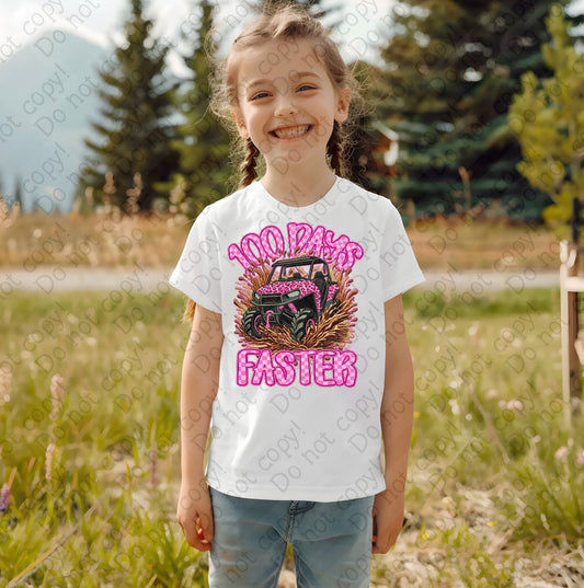 27-62 B Girls - 100 days faster tee