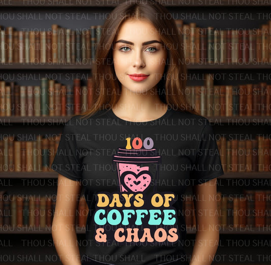 27-81 100 Days of Coffee & Chaos tee