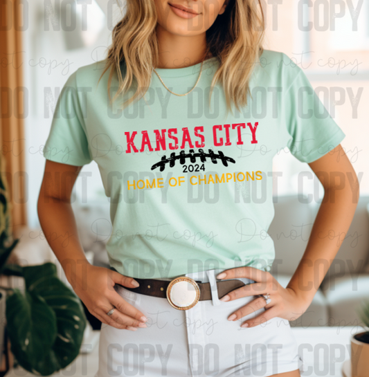 30-186 Kansas City Home Of Champions RBY PGB Completed Tee