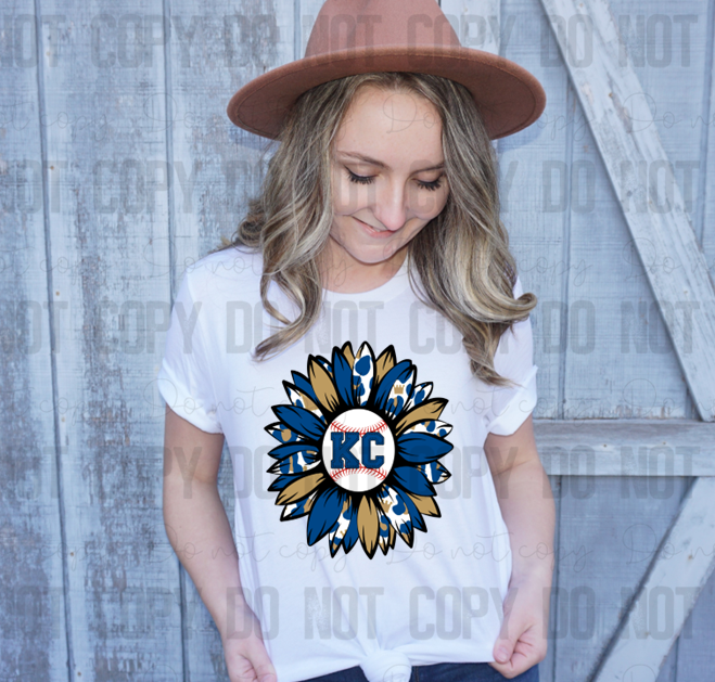 30-213 KC Baseball Sunflower PGB KC Completed Tee