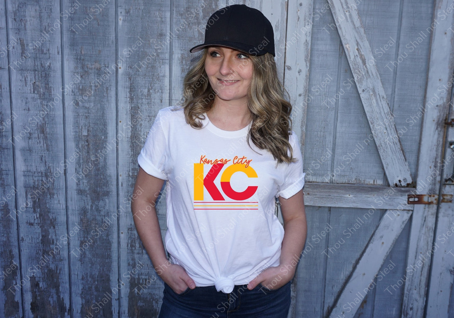30-376 Kansas City -2 Tone Retro tee
