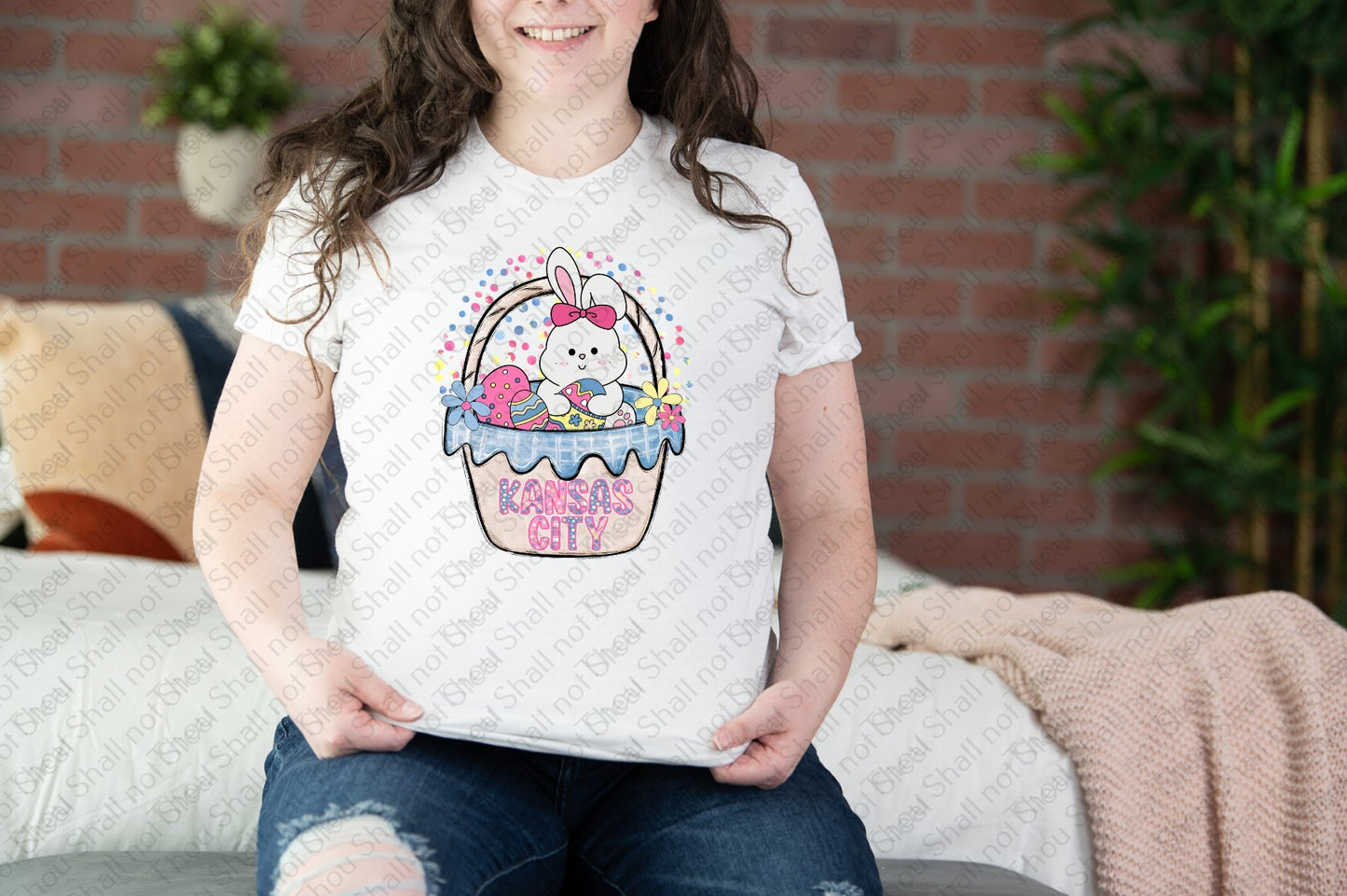30-384 Kansas City Easter Basket Completed Tee