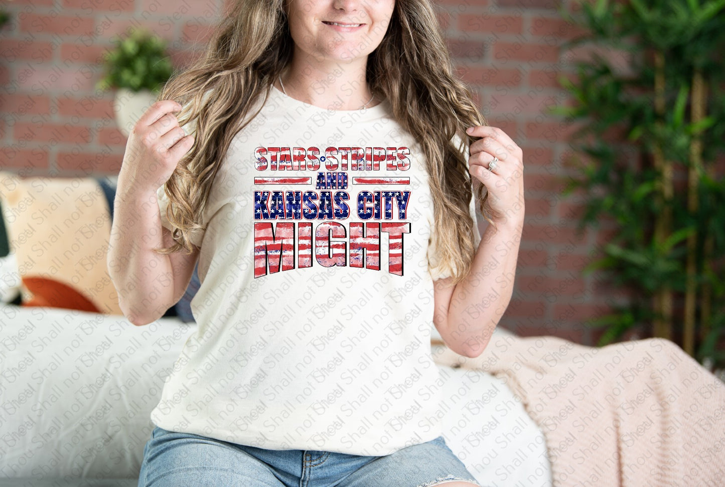 30-385 Kansas City - Stars, stripes, and might tee