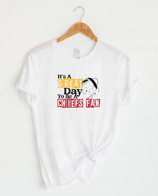 30-47 Its A Great Day To Be A Fan Black Completed Tee