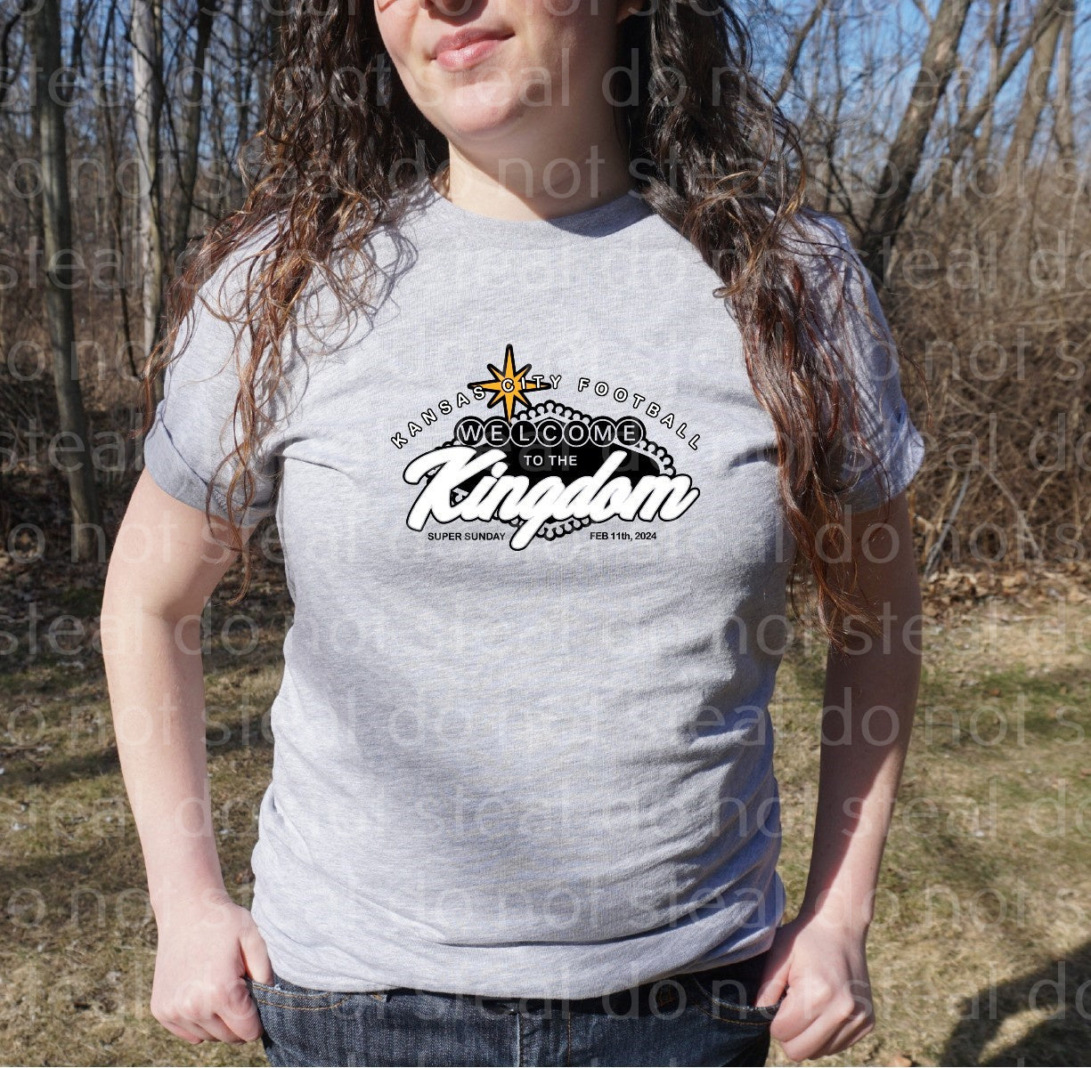 30-54 Welcome To The Kingdom Black White Yellow Completed Tee