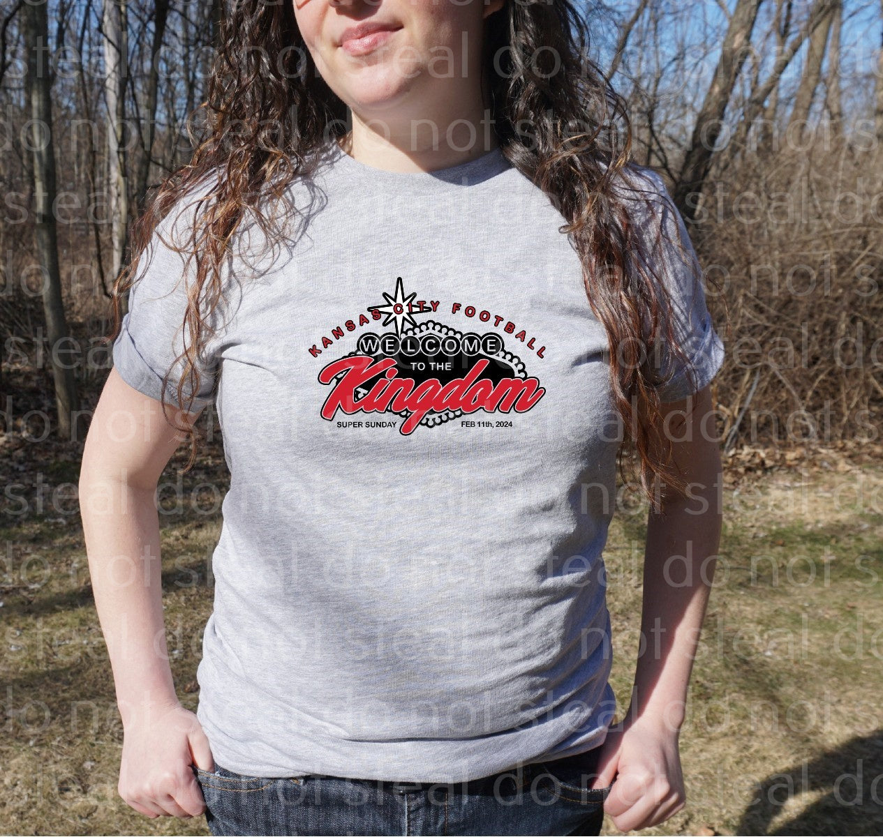 30-55 Welcome To The Kingdom Red And Black Completed Tee