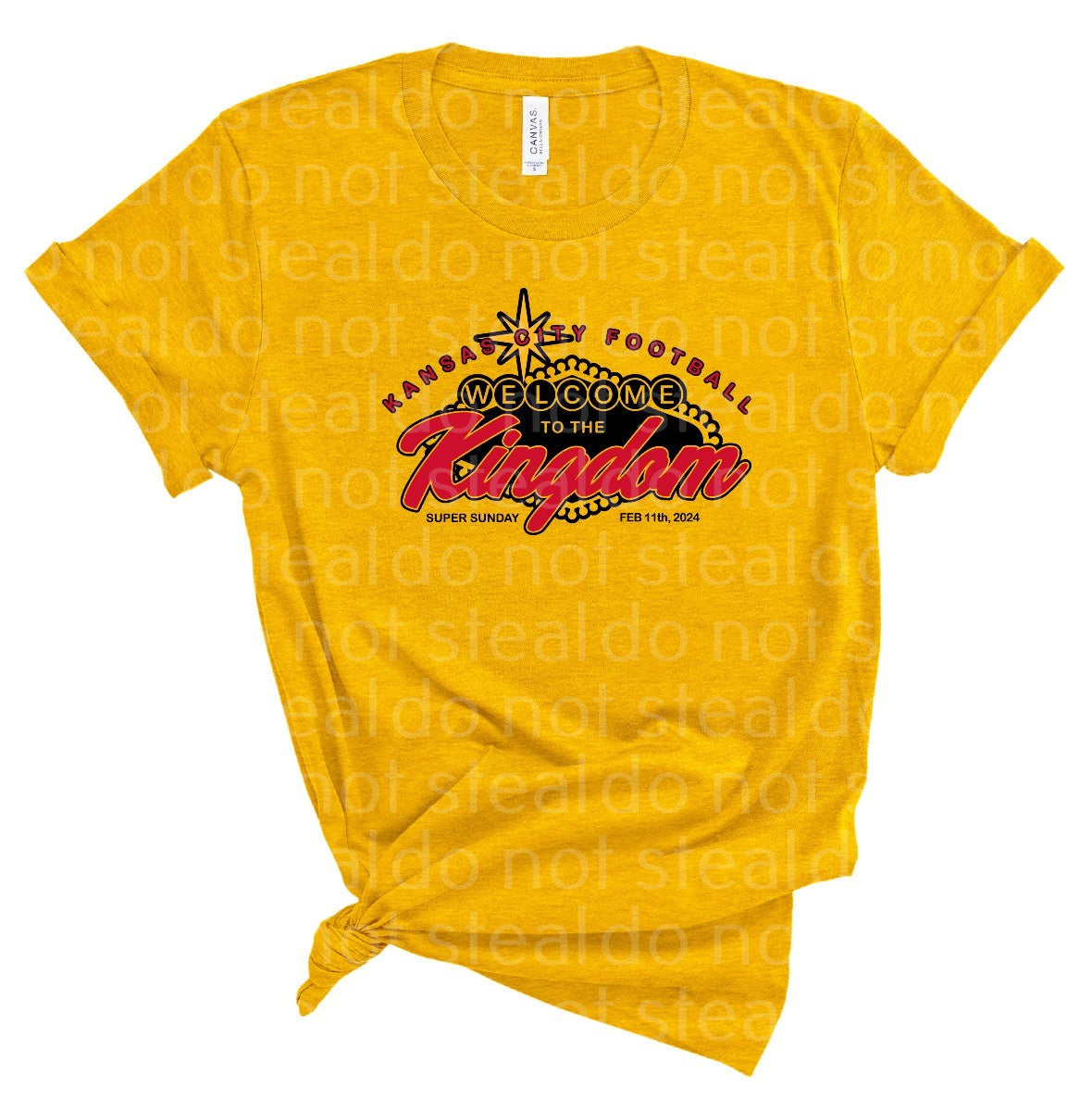 30-60 Welcome To The Kingdom Red And Black Yellow Star Completed Tee