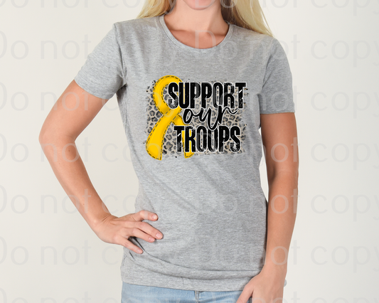 40-02 Support our troops yellow ribbon completed tee