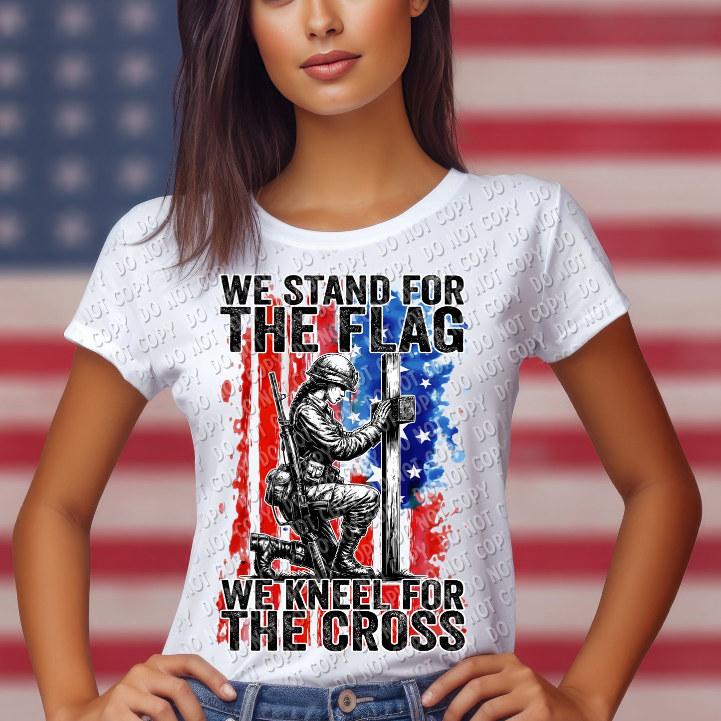 40-09 We stand for the flag - female  completed tee