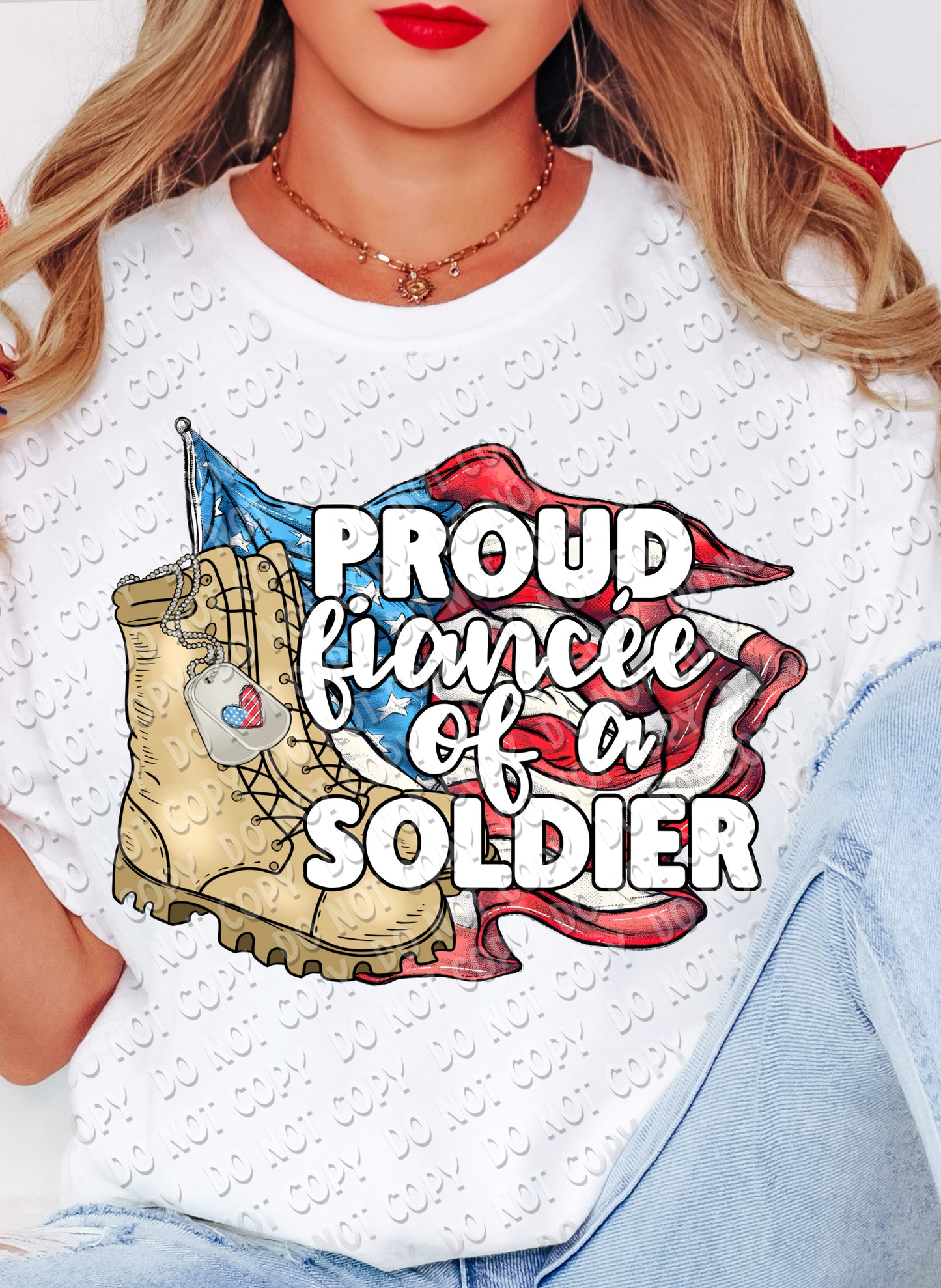 40-22 Proud Fiancée of a Soldier Tee