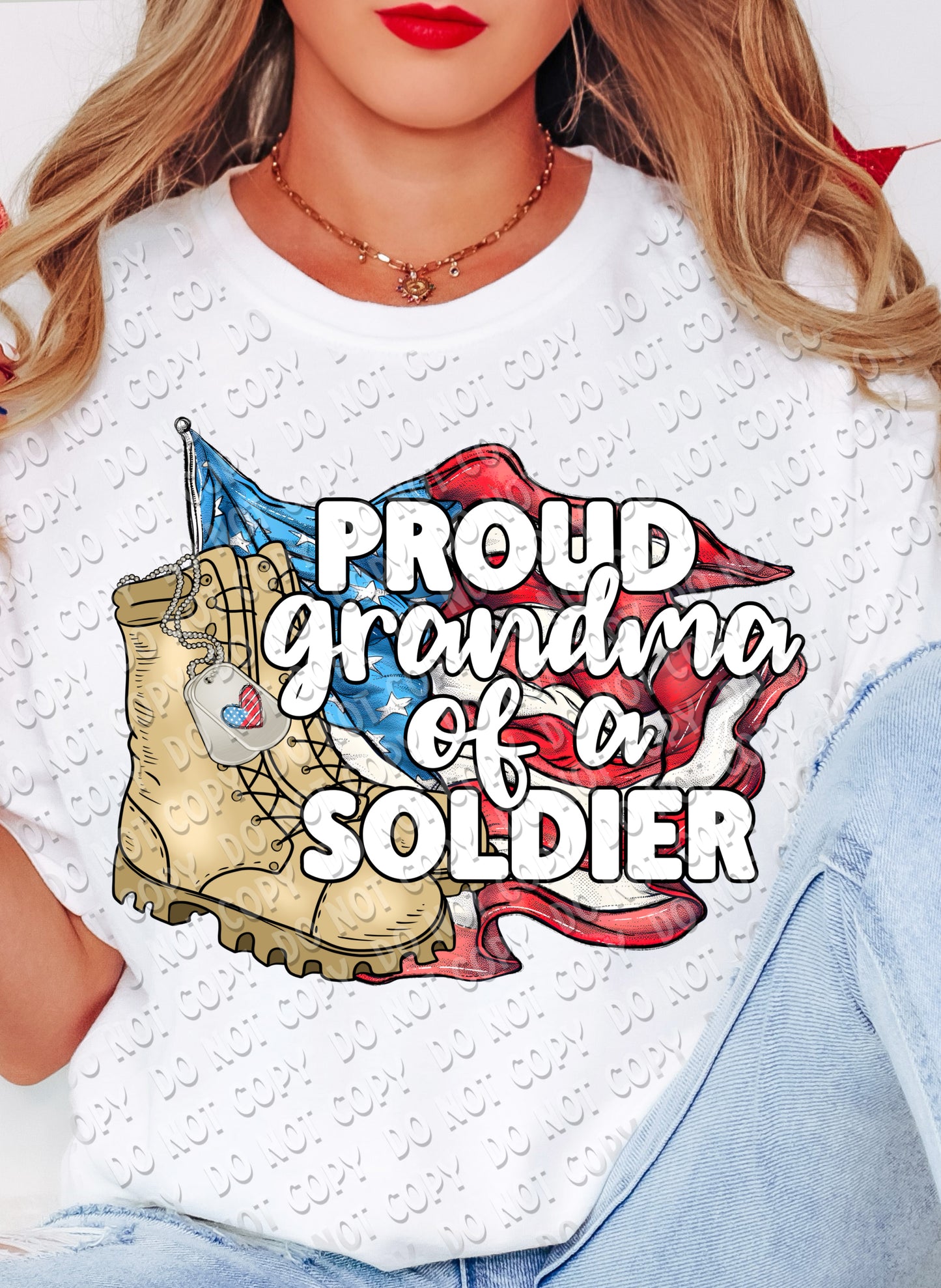40-24 Proud Grandma of a Soldier Tee
