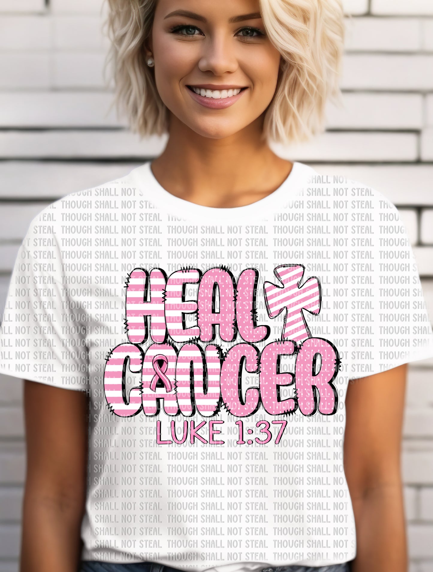 45-115 He Can Heal Cancer Tee