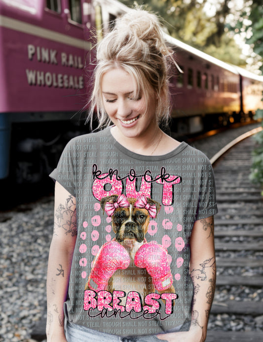 45-144 Knock Out Breast Cancer tee